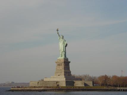 Statue of Liberty<br>Location: <a href="https://www.google.com/maps/search/?api=1&query=40.68776,-74.03908" target="_new">Liberty Island Ferry</a>